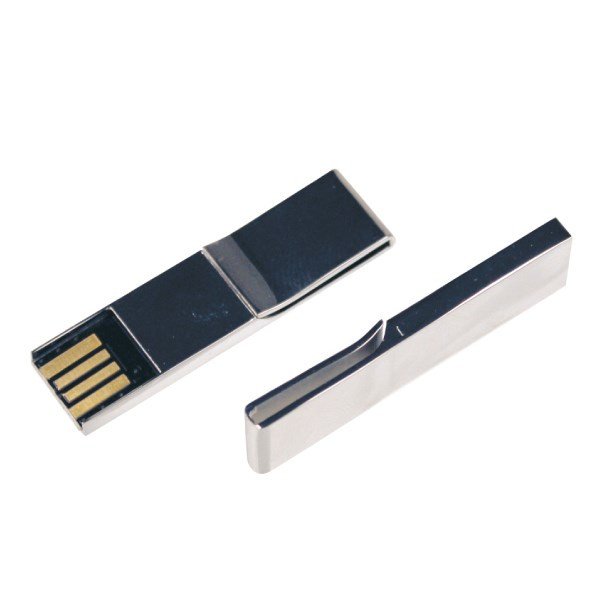 Wafer Clip USB FlashDrive Silber