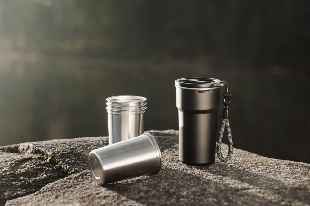 VINGA Parks Becher aus RCS Stainles Steel, 4 Stück, 250ml