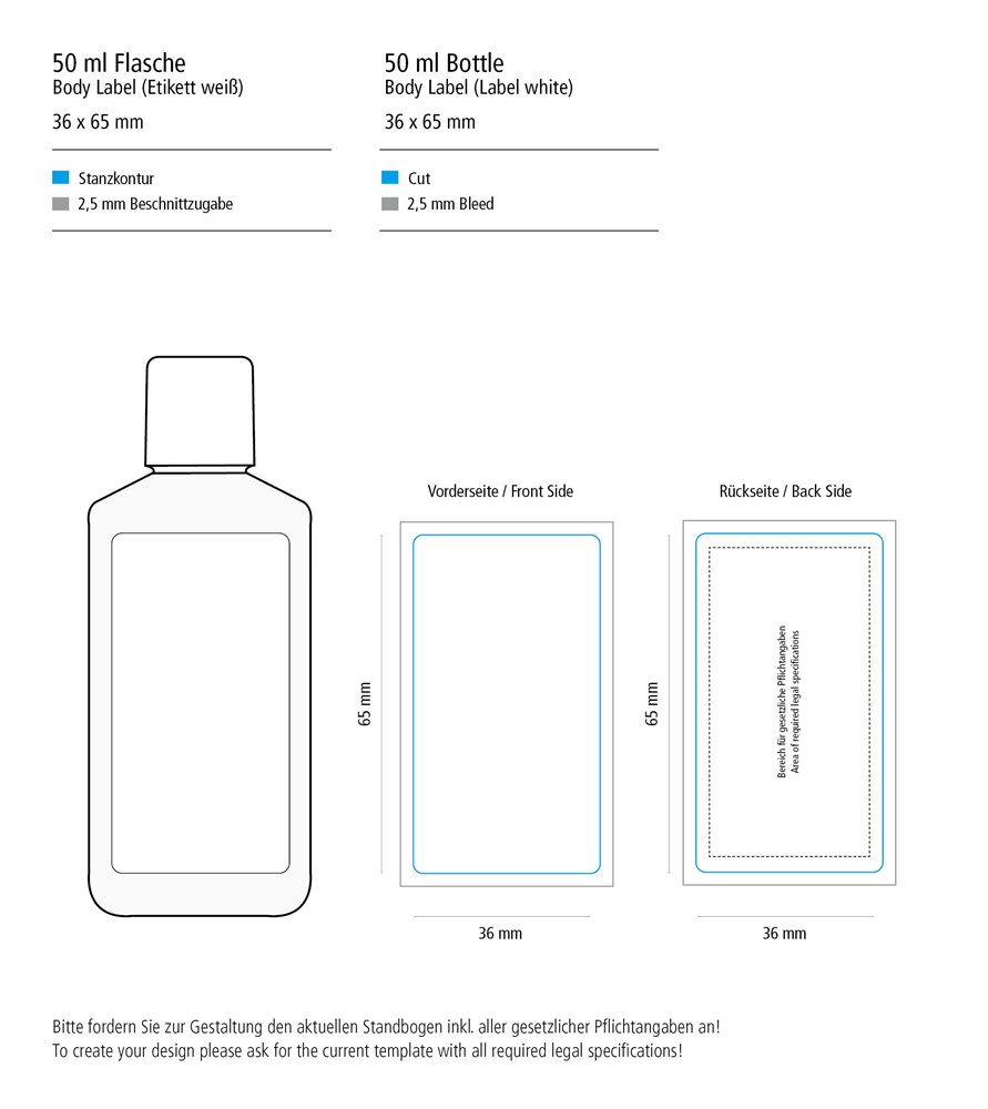 Sonnenmilch LSF 30 (sens.), 50 ml, Body Label (R-PET)