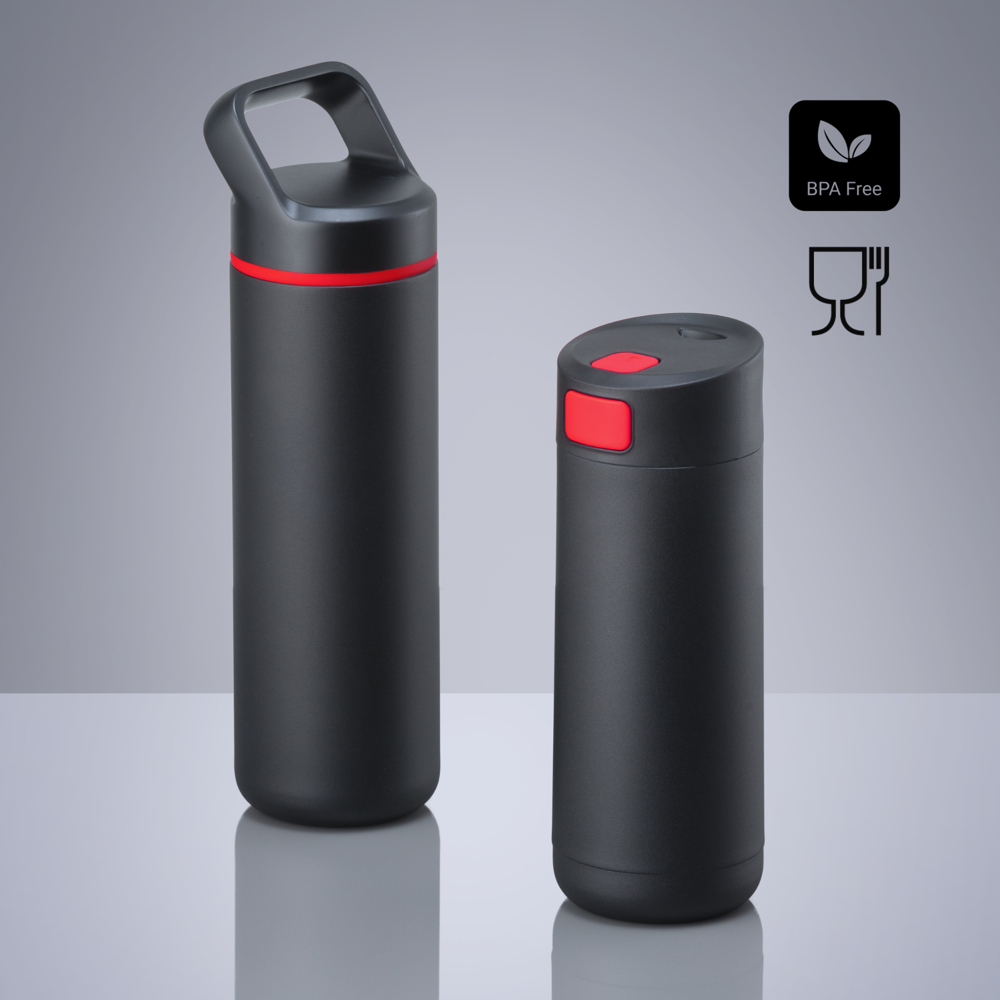 Expedition Set: Kaffeebecher 450 ml & Stahl-Trinkflasche 650 ml